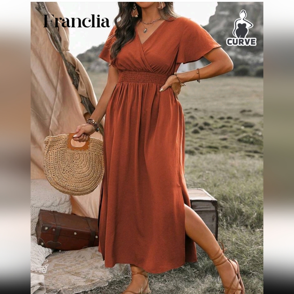 V-Neck Flowy Dress